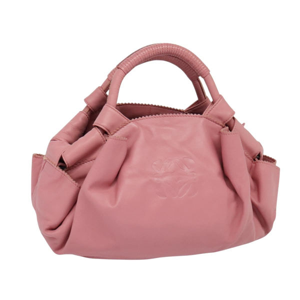 LOEWE Nappa Aire Anagram Hand Bag Leather Pink Silver Auth yk17947A