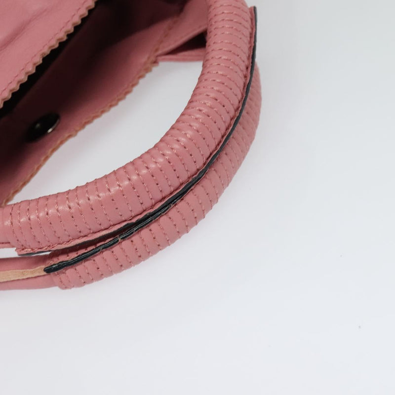 LOEWE Nappa Aire Anagram Hand Bag Leather Pink Silver Auth yk17947A