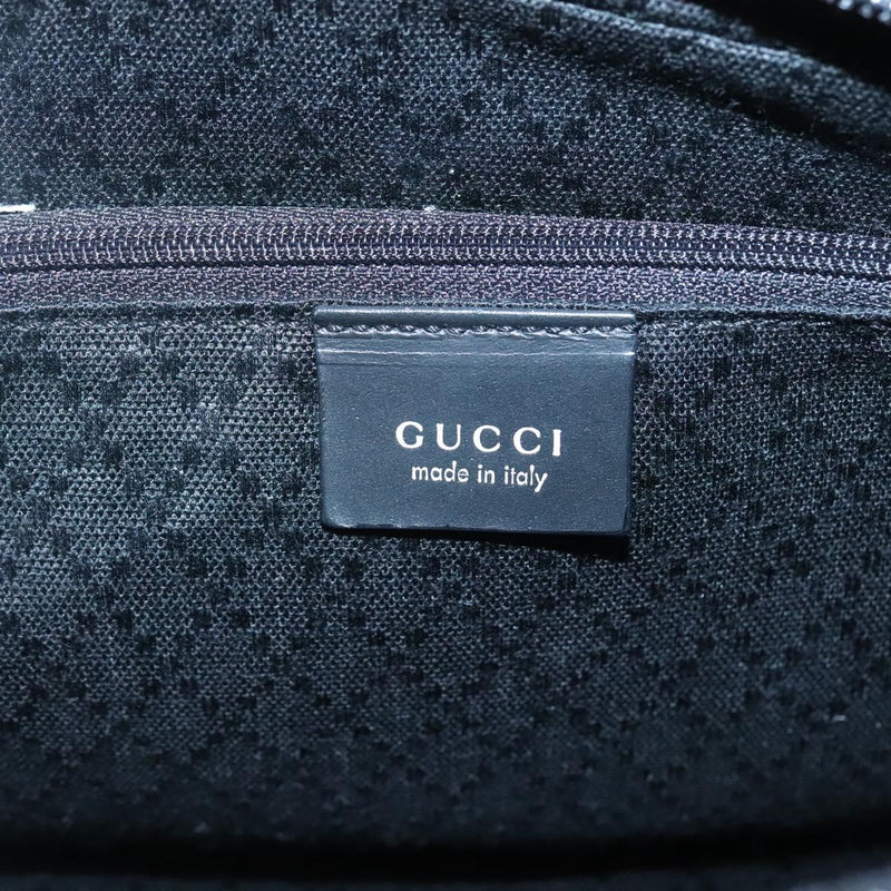 GUCCI GG Canvas Shoulder Bag Black Silver Auth yk17955