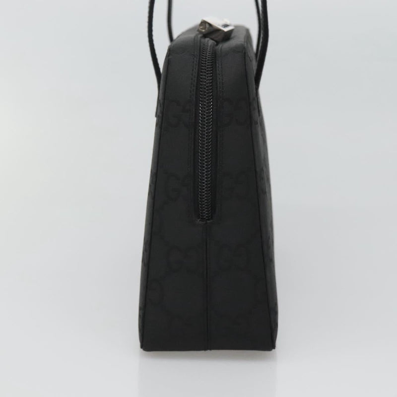 GUCCI GG Canvas Shoulder Bag Black Silver Auth yk17955