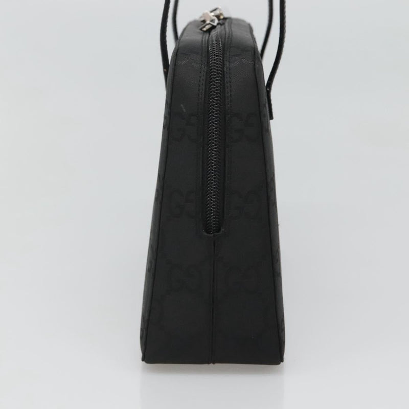 GUCCI GG Canvas Shoulder Bag Black Silver Auth yk17955