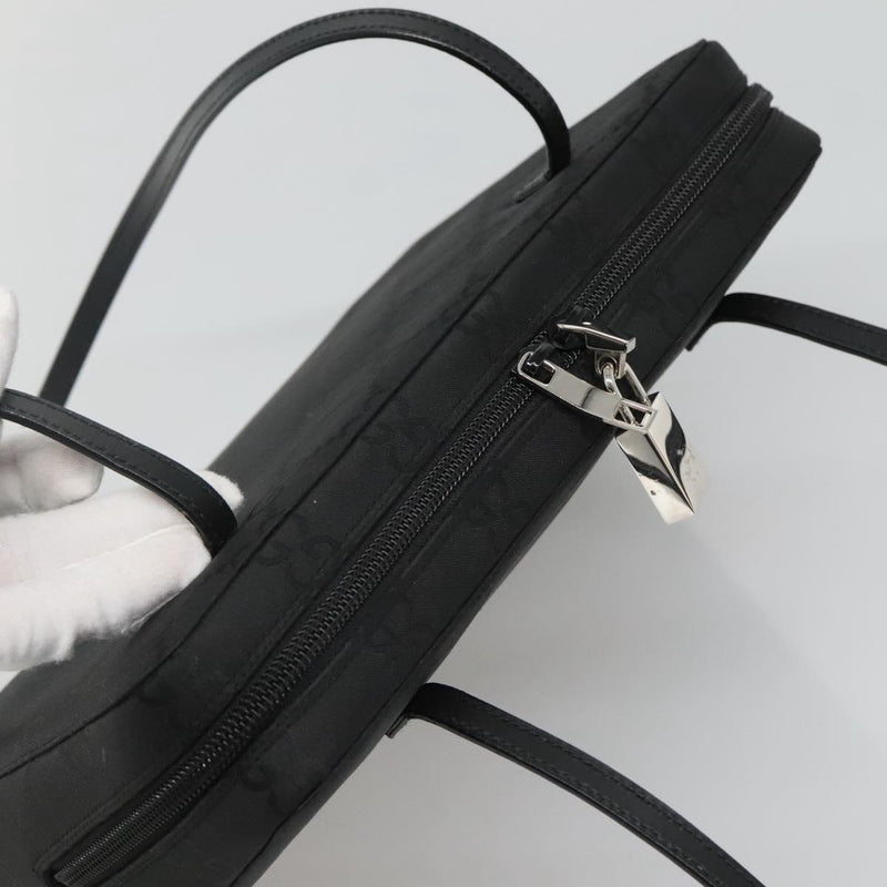 GUCCI GG Canvas Shoulder Bag Black Silver Auth yk17955
