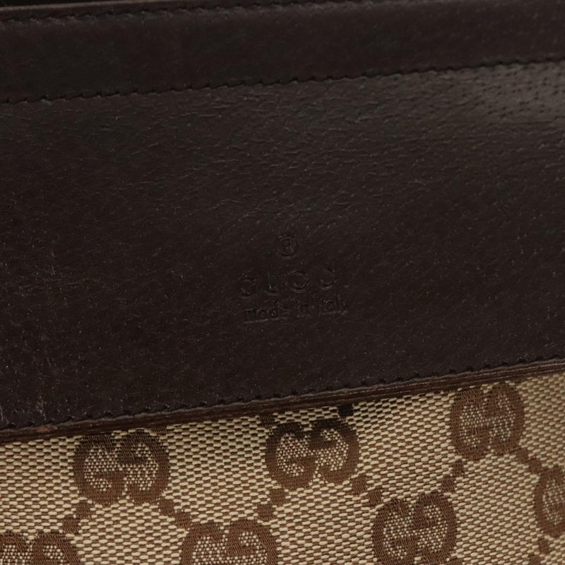 GUCCI GG Canvas Waist Bag Beige Silver 28566 Auth yk17956