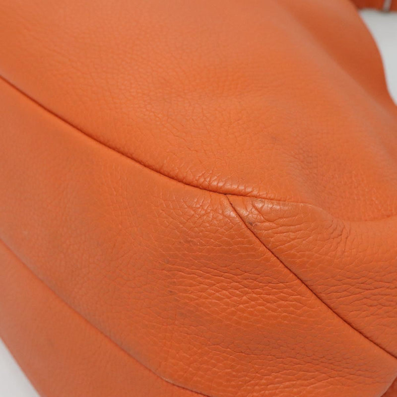BOTTEGA VENETA Shoulder Bag Leather Orange 124864 Auth yk17994