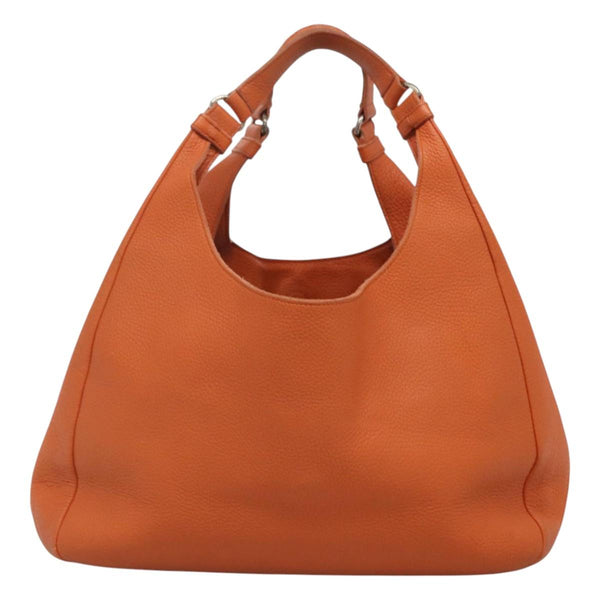 BOTTEGA VENETA Shoulder Bag Leather Orange 124864 Auth yk17994