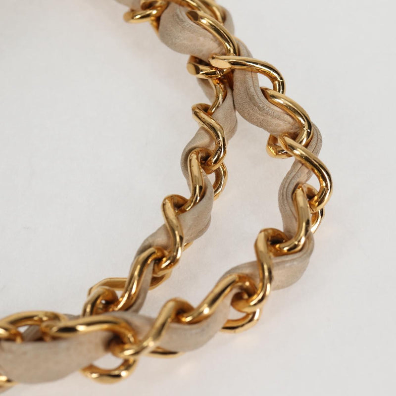 CHANEL Matelasse COCO Mark Chain Bag Caviar Skin Vanilla Gold CC Auth yk18012