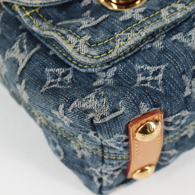 LOUIS VUITTON Monogram denim Buggy PM Shoulder Bag Blue M95049 LV Auth yk18050AM