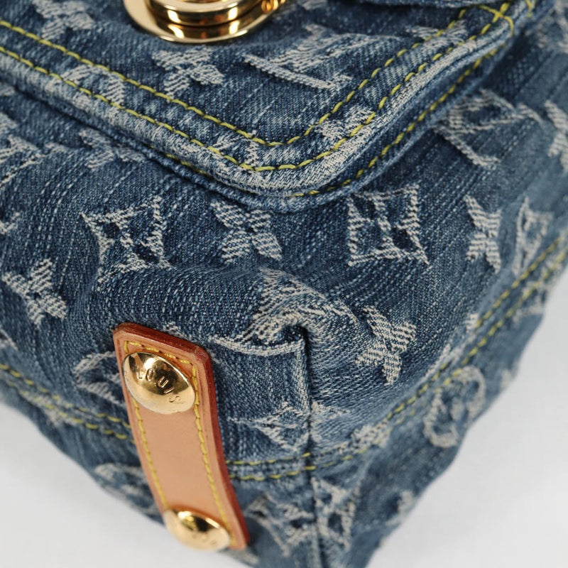 LOUIS VUITTON Monogram denim Buggy PM Shoulder Bag Blue M95049 LV Auth yk18050AM