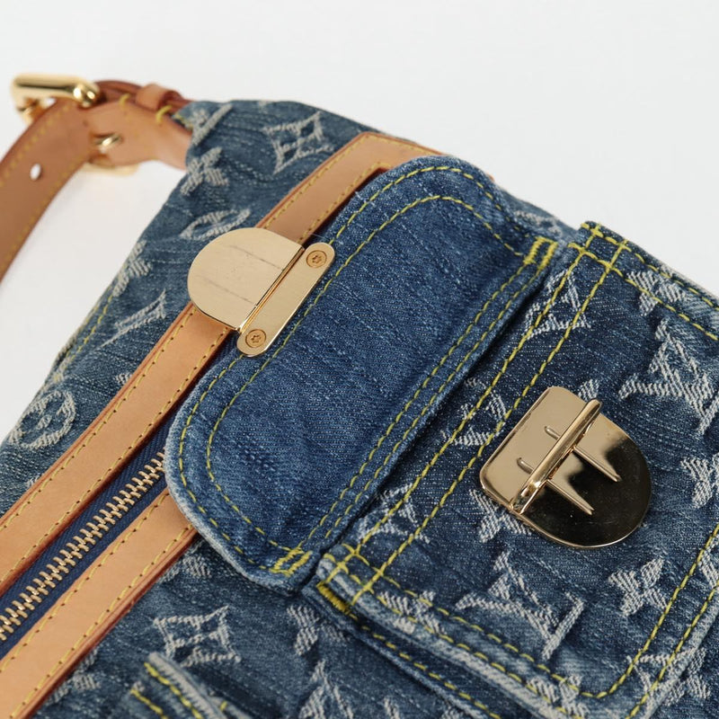 LOUIS VUITTON Monogram denim Buggy PM Shoulder Bag Blue M95049 LV Auth yk18050AM