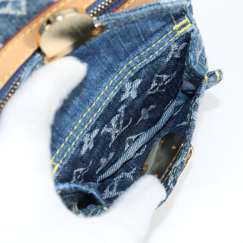 LOUIS VUITTON Monogram denim Buggy PM Shoulder Bag Blue M95049 LV Auth yk18050AM