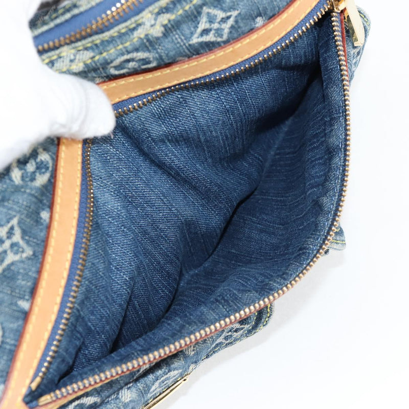 LOUIS VUITTON Monogram denim Buggy PM Shoulder Bag Blue M95049 LV Auth yk18050AM