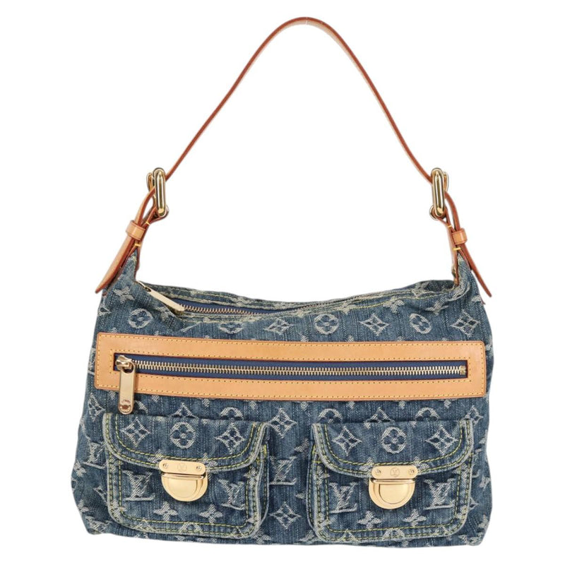 LOUIS VUITTON Monogram denim Buggy PM Shoulder Bag Blue M95049 LV Auth yk18050AM