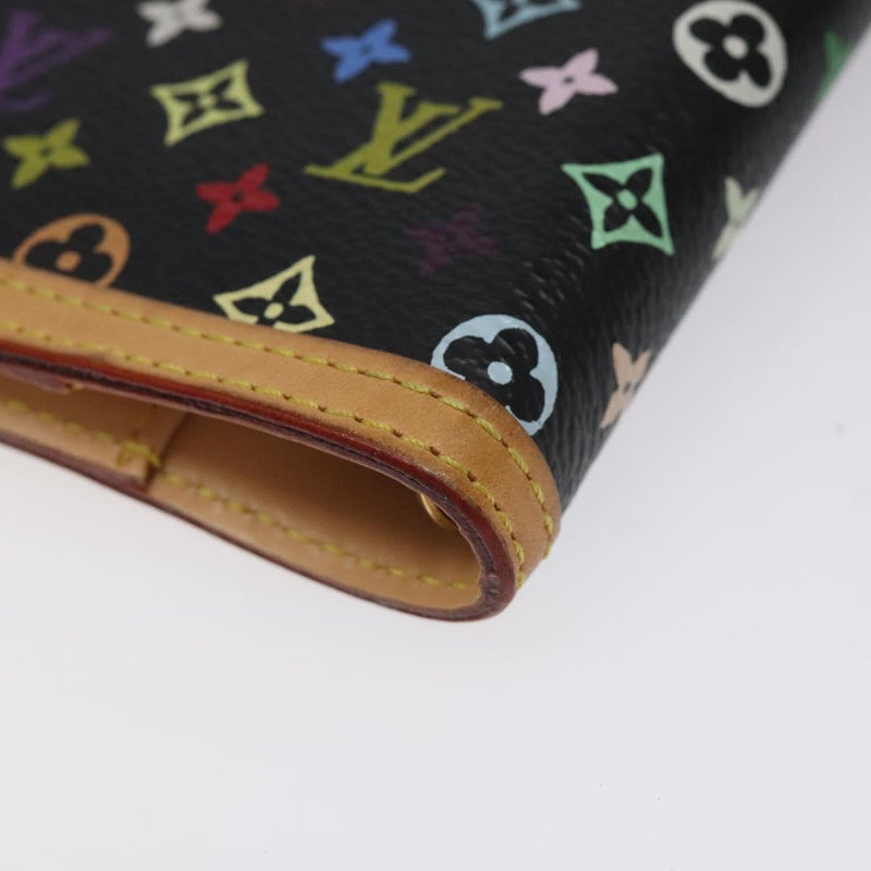 LOUIS VUITTON Multicolor Agenda PM Day Planner Cover Black R20895 Auth yk18051