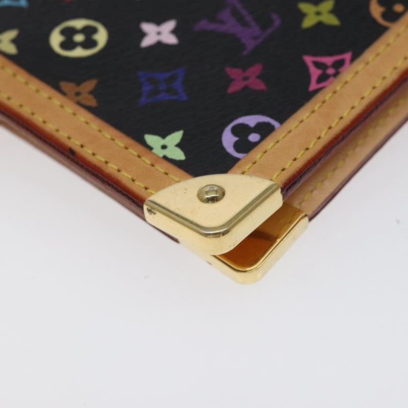 LOUIS VUITTON Multicolor Agenda PM Day Planner Cover Black R20895 Auth yk18051