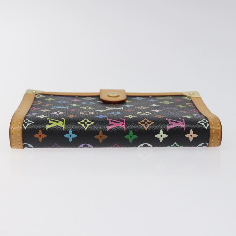 LOUIS VUITTON Multicolor Agenda PM Day Planner Cover Black R20895 Auth yk18051