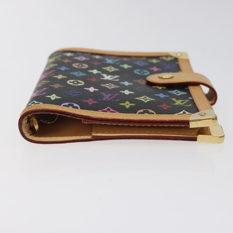 LOUIS VUITTON Multicolor Agenda PM Day Planner Cover Black R20895 Auth yk18051