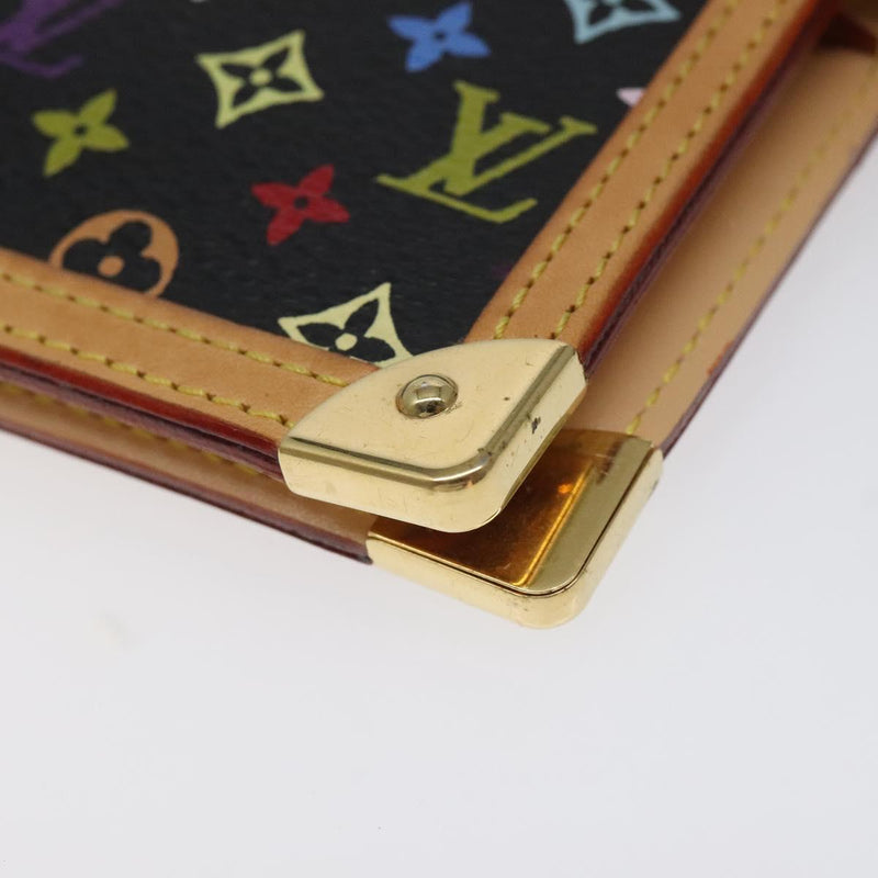 LOUIS VUITTON Multicolor Agenda PM Day Planner Cover Black R20895 Auth yk18051