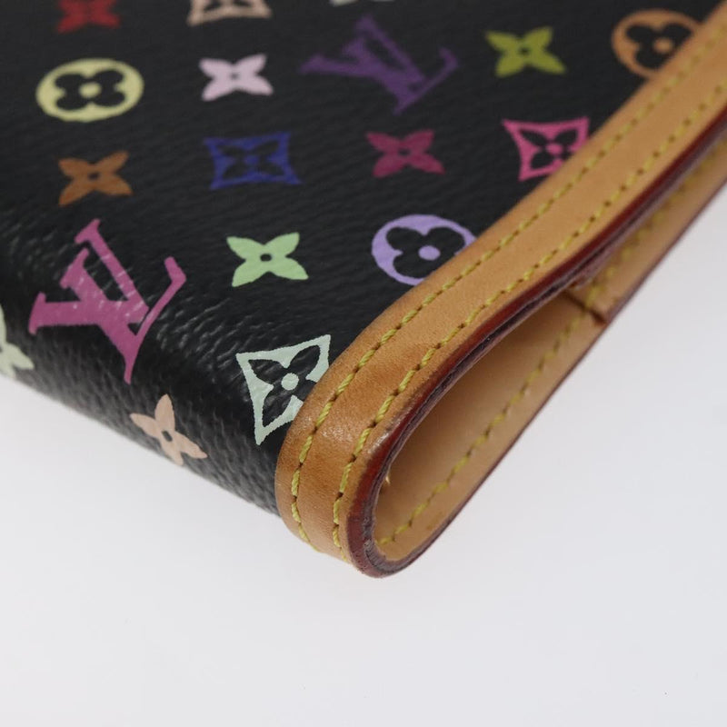 LOUIS VUITTON Multicolor Agenda PM Day Planner Cover Black R20895 Auth yk18051